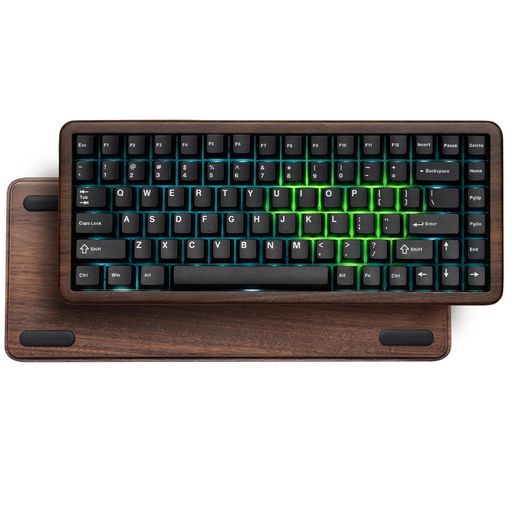 WomierWD75V2ゲーミングキーボードワイヤレスメカニカルキーボード75%英語申し合わせ木製鍵盤8000mAh乾電池USB/2.4GHz/BTQMK/VIA相応うホットスワップガスケット積み上げる