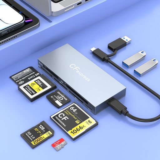 【2026新ひな形】8-インチ-1CFexpressTypeB歌留多主導者USB-C/USB-A10Gbps超高速道路マルチ主導者CFexpressTypeB/CF/XD/MS/TF/SD歌留多相応うUSB3.2Gen2