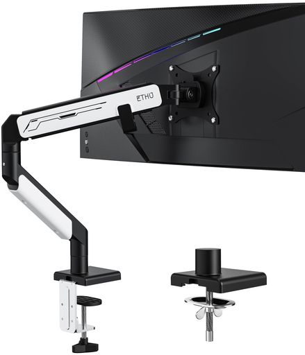 ETHUPC管する手17-40in相応う耐荷重2-14kgデ屁っ放り春月VESA75/100盛りだくさん手振り合わせるクランプ/はと目滑りだし事務室在宅細工物黒いこと