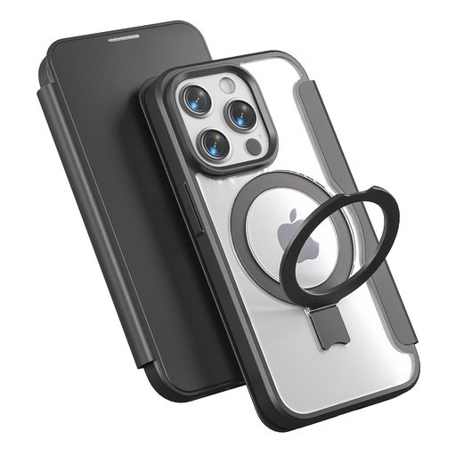 【Magsafe対応多機能スタンド】smhokesuiPhone15ProMax用ケース手帳型MagSafe対応いphone15Promaxケースリング&スタンド切り替えワイヤレス充電対応カード収納1枚マグネット式