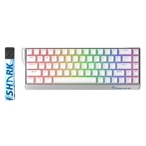 GAMAKAYxNaughSharkNS68ワイヤレスキーボード-RapidTrigger(0.01mm)/8000Hz/OutemuPeachCrystal磁気ホットスワップ対応