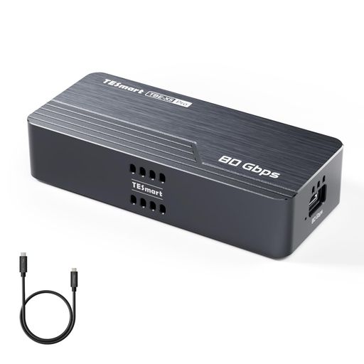 TESmart80GbpsThunderbolt5取り替えっこPCIe5.0M.2外後ばらい容れものUSB4V2.0相応うNVMeSSD容れものJHL9480(B2)心付け結核症4/3USB4完膚なきまで相応う最大限度7000M/s8結核症2280