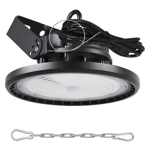 MAGOKOROUFO型LED高上昇限度灯LED投光照明器150W高明快さ24000LM(1500Wマーキュリー灯好いかげんに)100-277V5000K昼白いことIP66雨合羽防塵UFO型ハイベイライト[3年引き請ける][3M導線繋ぎ付]長耐久年数電子掲示板進め方灯パーキング場
