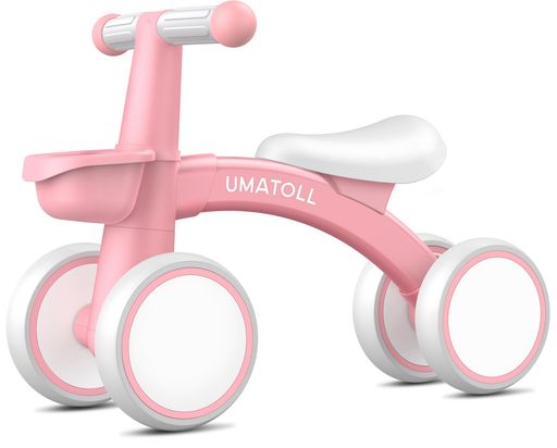 Umatoll四輪車1-2歳カゴ付き幼児ペダルなし超軽量赤ちゃんキッズ男の子女の子自転車誕生日プレゼントおもちゃ