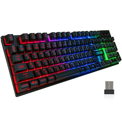 ワイヤレスゲーミングキーボード108キーLEDバックライトRGBキーボー2.4GHz無線充電式日本語配列大容量バッテリー19キー防衝突4段階DPIマウスps5ps4PC/Windows/Mac対応日本語説明書付きG221
