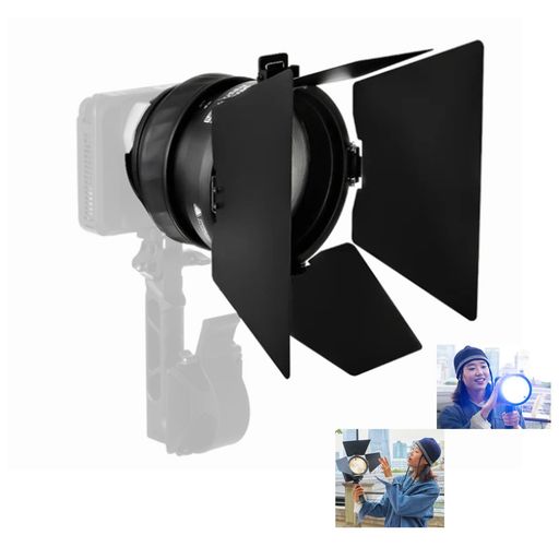 Amaran ミニフレネル(4枚葉ミニバーンドア付き)Amaran Ray 60c 120c Halo 100x 60x その他の Bowens マウントライト用超小型フレネルアタッチメント|Happy Hour 1414