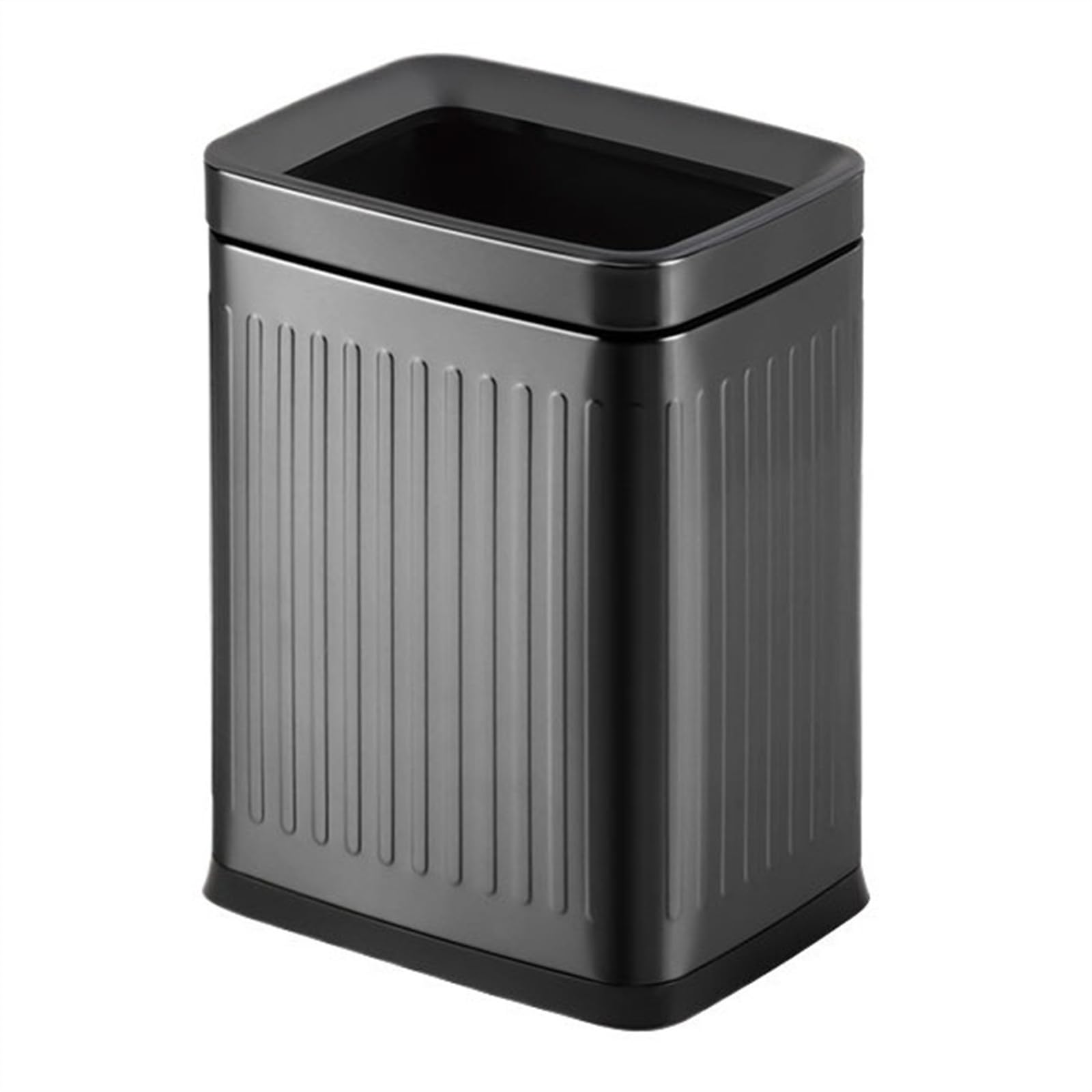 紙くずかご 2.6gal 公々然たるいの一番紙くずかご ステンレス鋼スチール写真紙くずかご 蓋なし 今めかしい か細い 2階建てバス御部屋 勝手もと 紙くずかご 剪断応力輪っか付き添い人 取りはらい能力のあるなはだ着瓶 蓋付き添い人屋内瓶 (黒いこと)