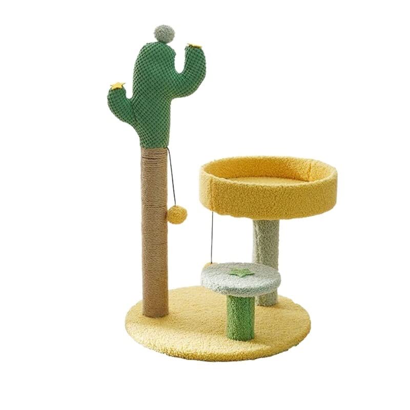 キャットツリー キャットツリー サボテンスタイル キャットタワー 子猫クライミングフレーム おもちゃ おもしろジャンピングプラットフォーム 猫ひっかきポスト ペット用品 猫コンドミニアム|ハッピージョイフルマーケット