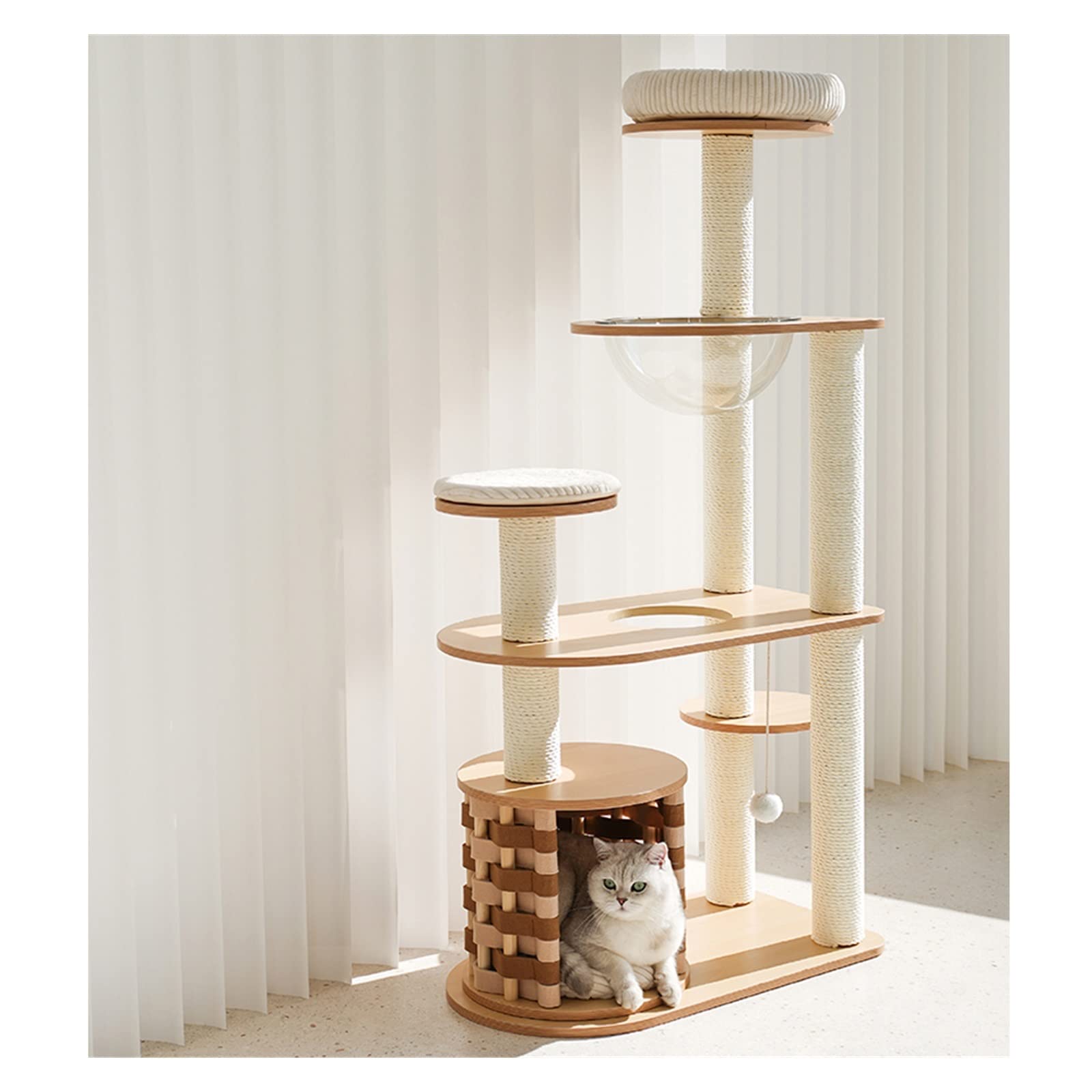 猫の山登りひな形 キャットクライミングフレーム、キャットリター、キャットツリー、スペースカプセルプラットフォーム、キャットスクラッチボード、大型キャットシェルフ、愛玩動物設備 第八芸術キャットクライミングツリー