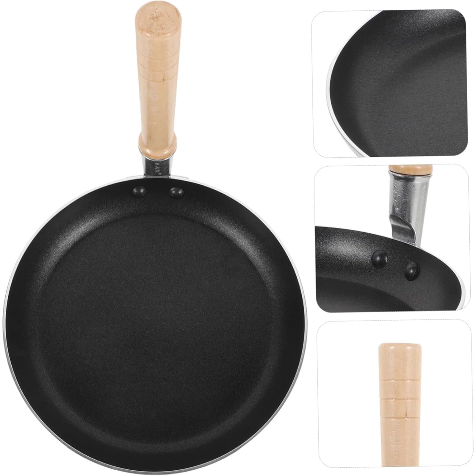 ミニキッチンフライパン エッグスキレット 卵焼き用ノンスティックパン 卵用小型フライパン 万物の霊長応用科学に基づいた手持ち部分 膳だて用フライパン (19糎) []