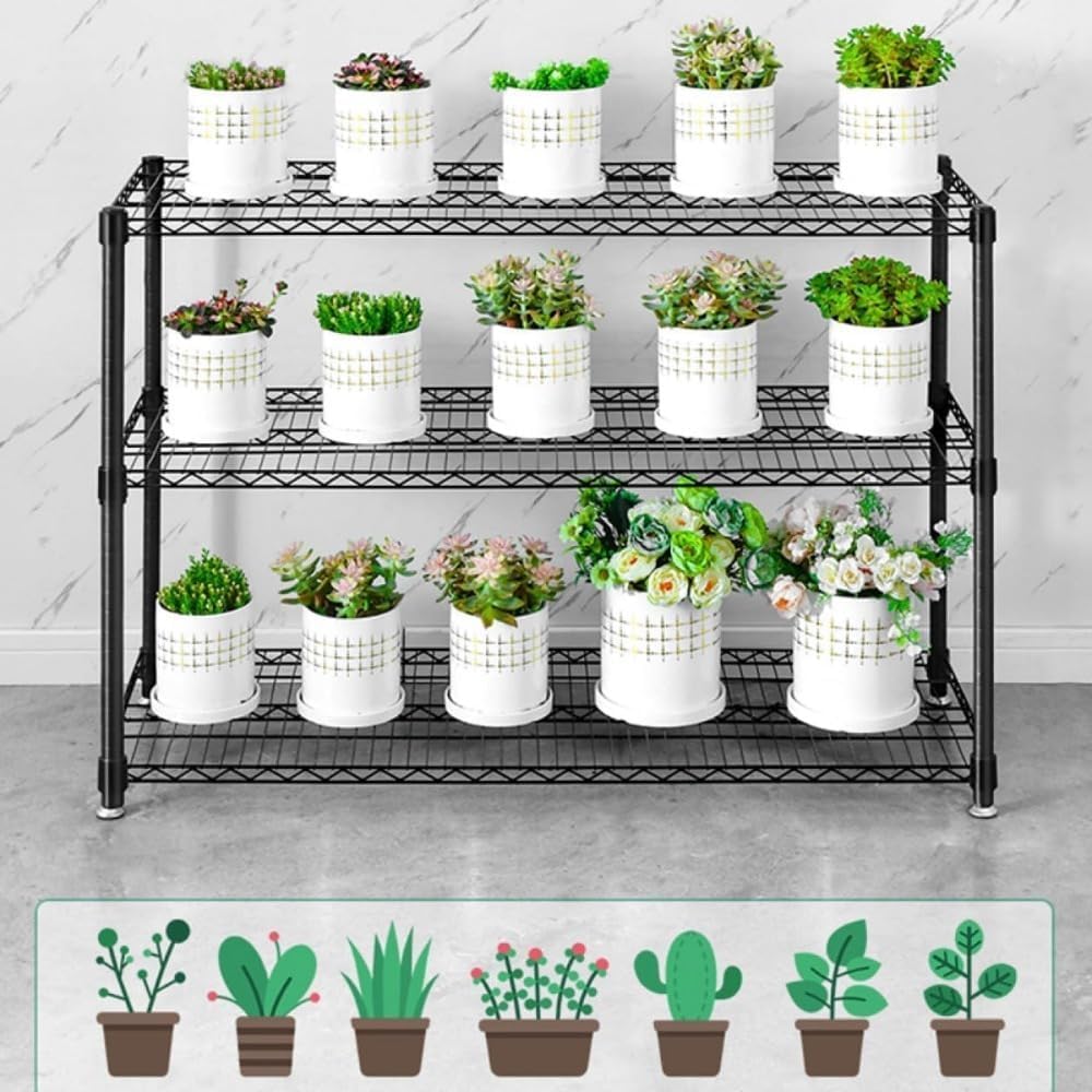 屋外用ガーデンスタンド、ガーデニング、鉢、観葉植物、バルコニー (60*35*80cm) [] 12,047円