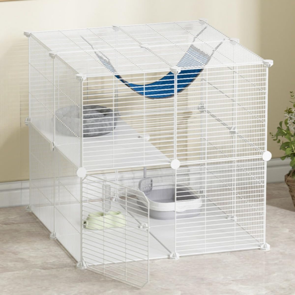 猫伏せ籠は取りはらい能力のあるで、安全性のあるな原料品で、精神的な統合が飾り気の無いで、猫/犬/家兎の屋内当て嵌める、小毛の荒物のプレイグランド/途切らせる方面です。