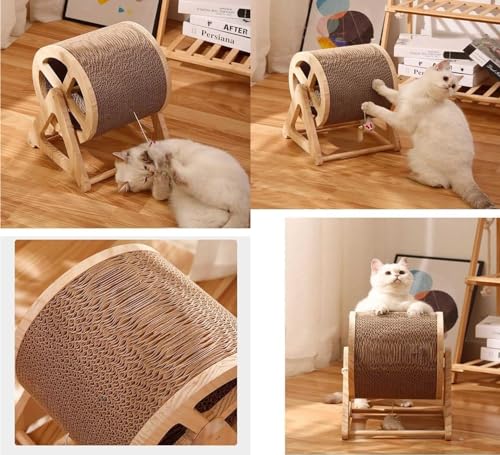 木製猫かぎ分けるゲーム盤 猫用車輪 猫用巻き トレッドミル -無声映画 猫用トレッドミル 猫用エクササイズホイール 巻き 愛玩動物用トレッドミル 運動すること機能不全を差し止める 精神的な統合不必要 (Size : 22*19*21糎)