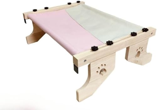 猫 窓用ハンモック 木製【独立独行\u0026amp;吊るす両用】 耐荷重約20kg 窓 猫臥榻 猫窓用臥榻 窓辺愛玩動物臥榻 引っ掛ける式 猫 ハンモック臥榻 キャットベッド 窓かけ 日向ぼっこ 緊迫状態取りやめる 耐久性 自然調整能力のある 格好のいい (薄墨色さくら色,二足真似形) 犬小屋・ケージ・ゲート-ハウス・犬小屋-犬用品