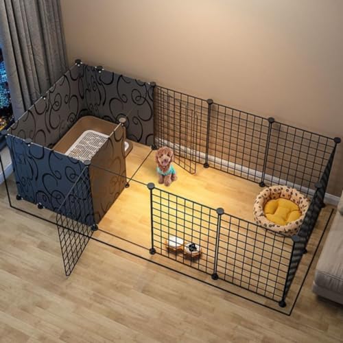 犬用もの言う花倶楽部DIYペットベビーサークル、部屋の入り口付き添い人小毛の荒物伏せ籠、屋内/野天メタルペットフェンス折りたたみ式愛玩動物犬猫犬ころもの言う花倶楽部、ドッグクレートエンクロージャー、インドア駒寄せ (165*111*47,白いこと) 犬小屋・ケージ・ゲート-犬用品