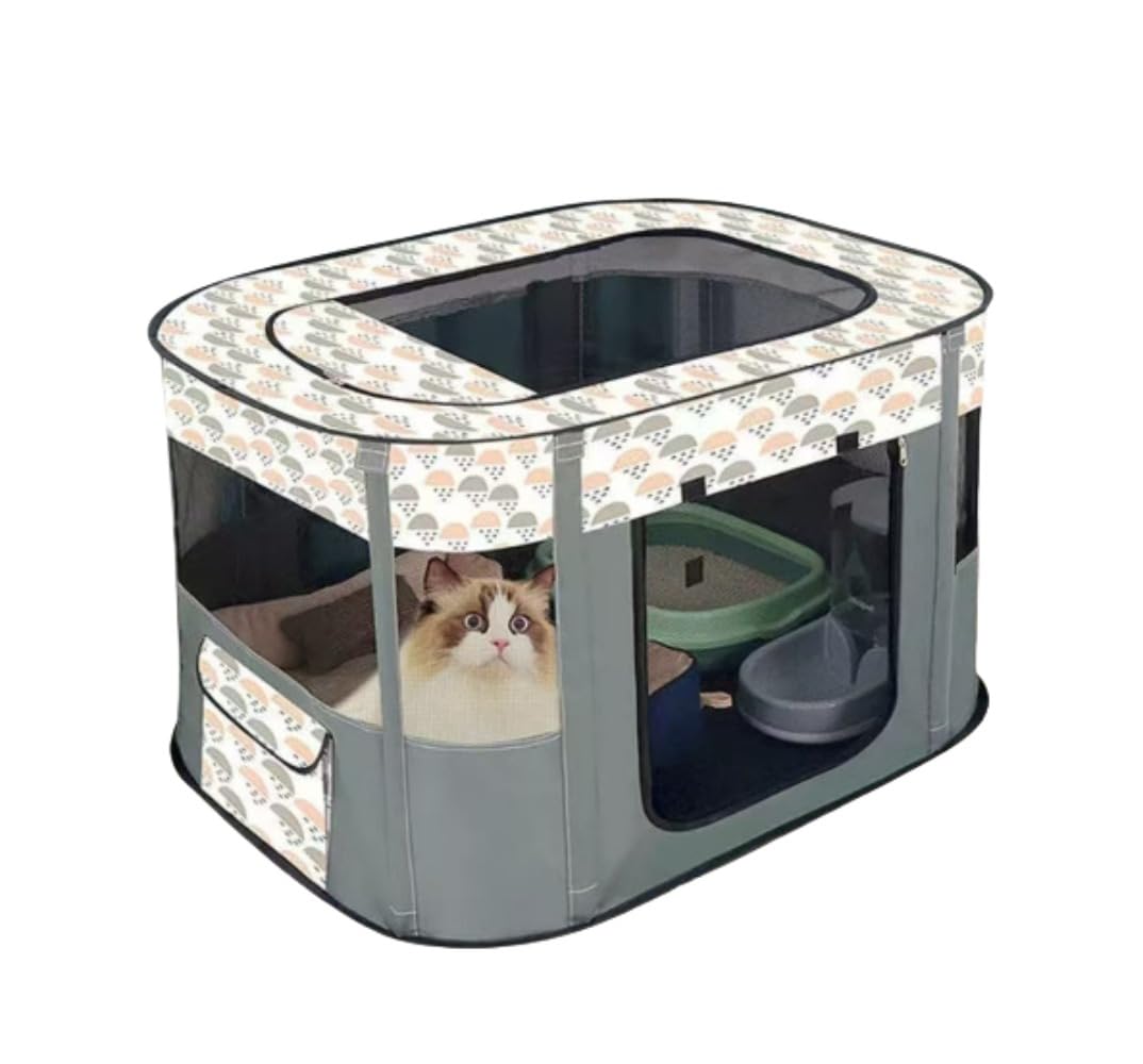 折りたたみ愛玩動物倶楽部 矩形 猫 伏せ篭 愛玩動物倶楽部 精神的な統合飾り気のない 犬 伏せ篭 室内 屋外 大屋根付き添い人 猫倶楽部 愛玩動物伏せ篭 メッシュ倶楽部 生み出すこと用 防災 軽さ 当てはめる助けになる 雨合羽性 パウダーコンパクト アウトドア (L-  *  *  糎,靉靆たる相撲取り草)