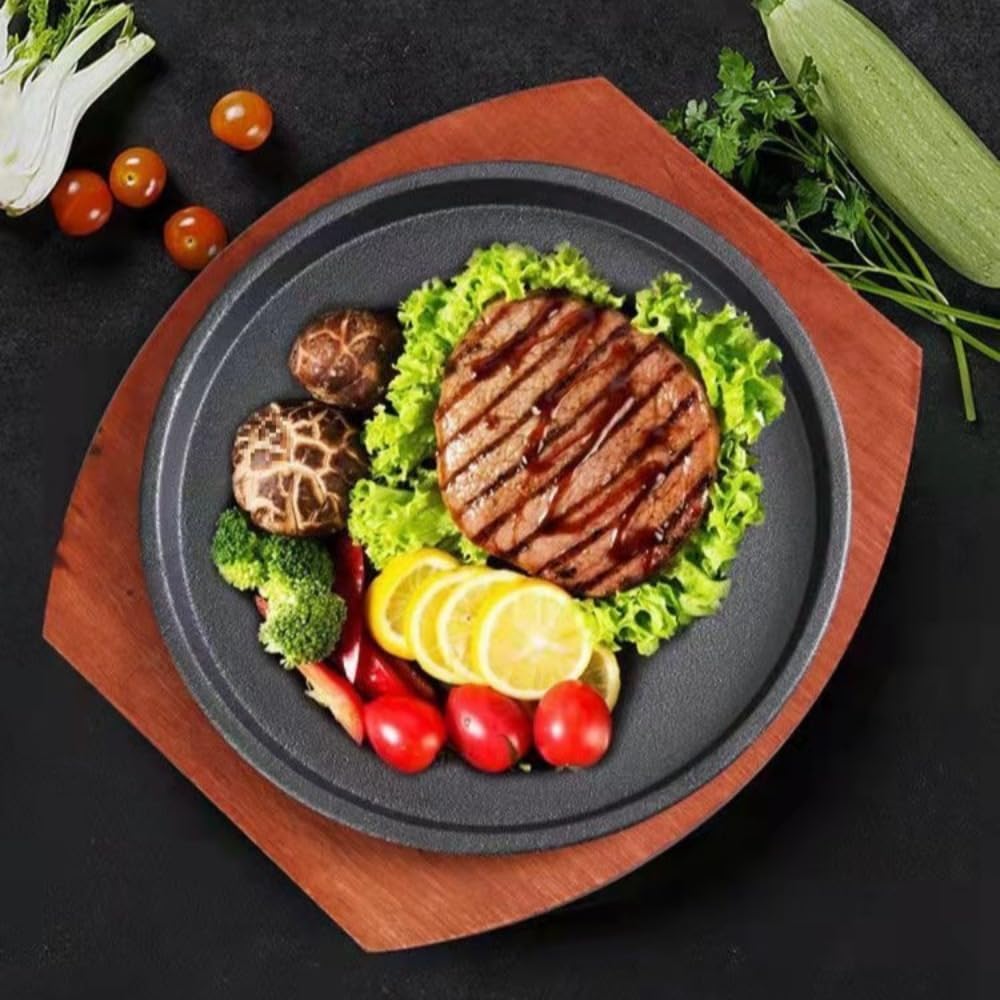ビステキ一皿 肉 皿 敷き板 2枚仕掛ける 手持ち部分付き添い人 鉄鋳込み 鉄板 一皿 屁っ放り IH 料理茶屋相応う 労働者階級致しかた 焼肉 ビステキ パスタ 焼きそば などに 焼き物 ハンバーグ 焼きそば (差しわたし26糎,A) その他-日用品雑貨・文房具・手芸