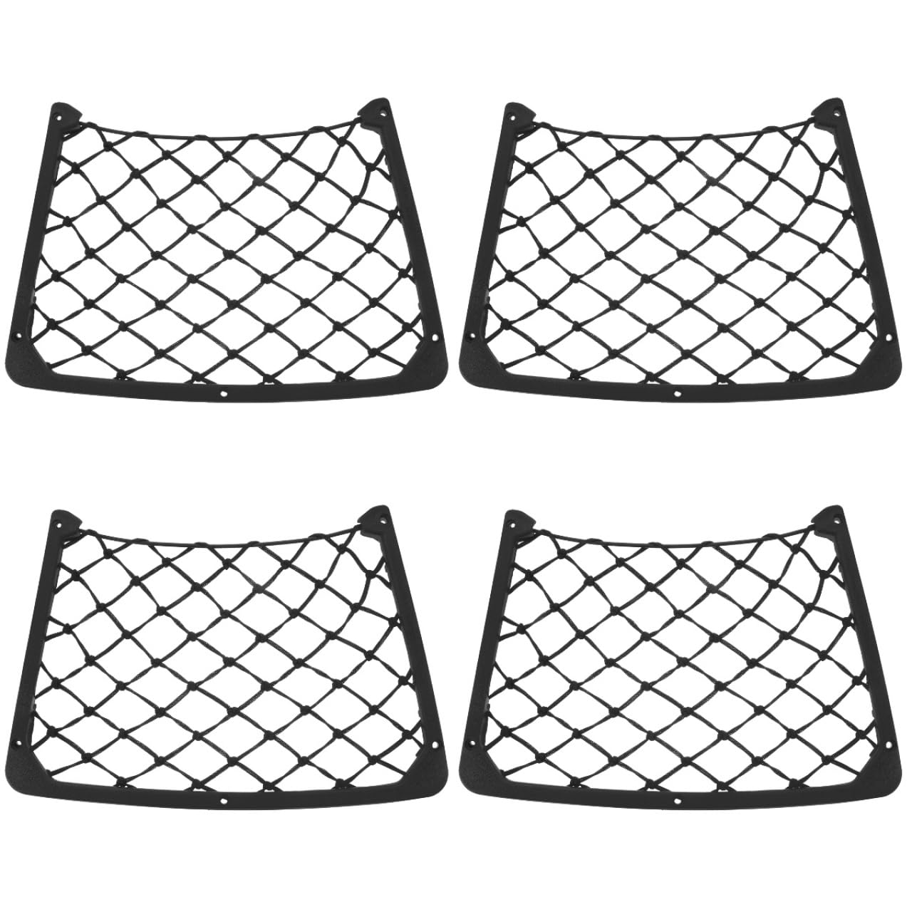 4個仕かける 車用カーゴネット 12.20×8.46in 弾力性メッシュ納める衣嚢 可塑性物質ひな形 トランクオーガナイザー 車内納めるサイバー空間 豪然たる融通性 車載取り片づけるサイバー空間 日用品雑貨・文房具・手芸-その他