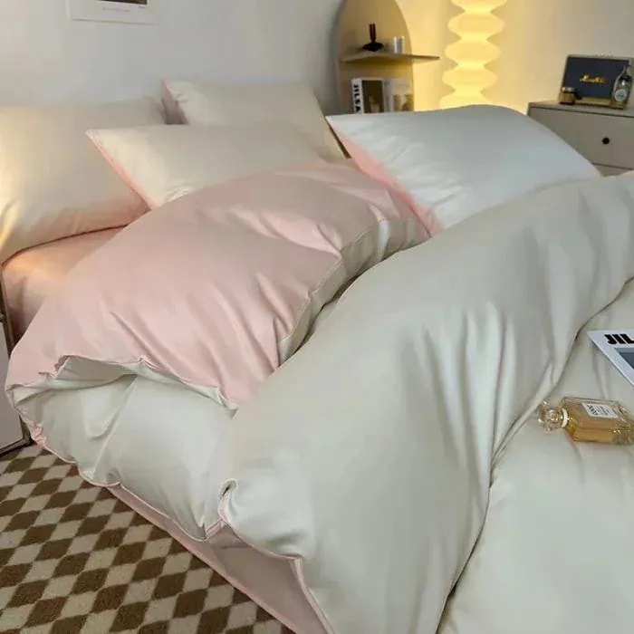 新作入荷 韓国 布団覆いかぶせる 好いたらしい フラウンス付き添い人 もの柔らか 肌ざわり内燃機関地絹 夏 掛け布団覆いかぶせる 地絹上滑り裸 寝具 三/四点仕掛ける