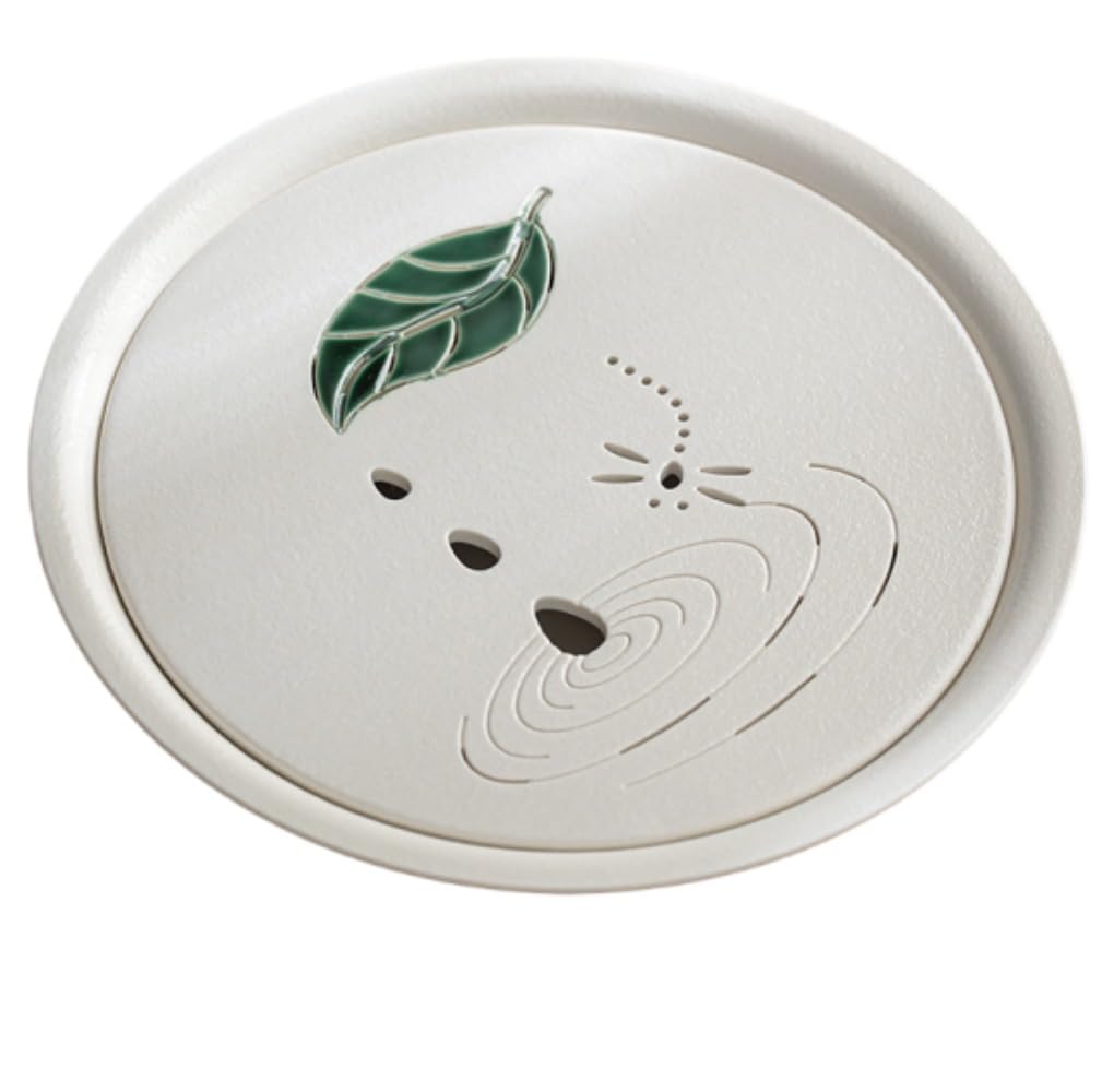 茶盤 瀬戸もの 今めかしい 円型 紅茶御盆 大電気容量 水取っておく式 茶器 茶道 御先棒 紅茶ゲーム盤 水抜き式 貯水式 蓮の葉 トンボ 和今めかしい 枯山水風 シンプ 今めかしい 紅茶一時停止 おうち第四次元 室内装飾 差し上げ物 中国茶 中華民国茶 日本茶 31糎