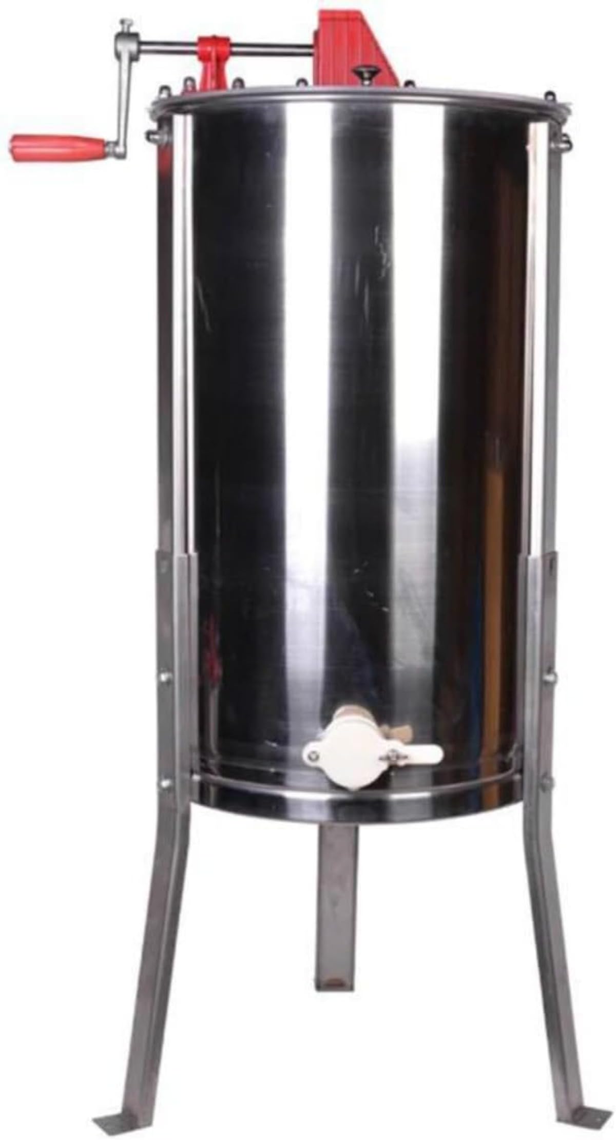 蜂蜜分離器 4フレーム 手動式 304ステンレス製 蜂蜜抽出機 養蜂器具 遠心分離機 大型 流蜜口付き 蜜こし 採蜜 養蜂場 家庭用 巣箱 蜜蜂 趣味 養蜂用品｜ハッピージョイフルマーケット