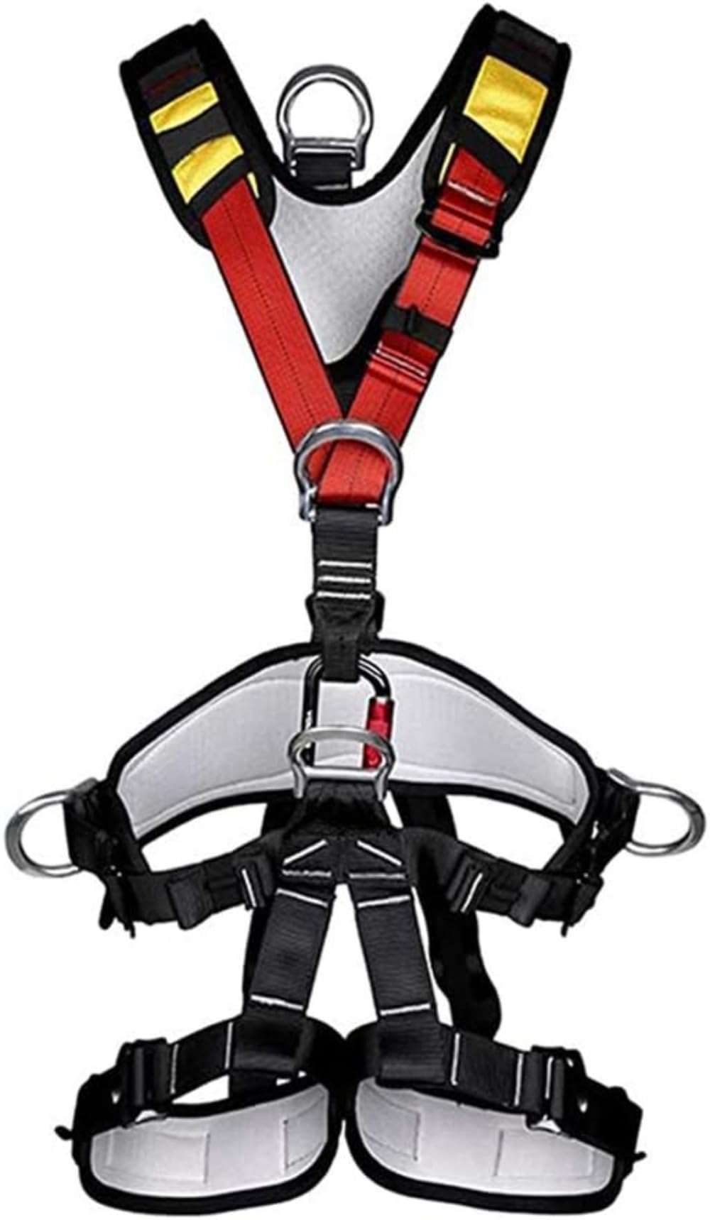 クライミングハーネス フルボディ 安全ベルト 取り外し可能 セパレートタイプ 登山 樹木 伐採 木登り 屋外 ワーク 落下防止 高所作業 懸垂下降 アウトドア レスキュー 装備 ロッククライミング 男女兼用 調節可能|ハッピージョイフルマーケット