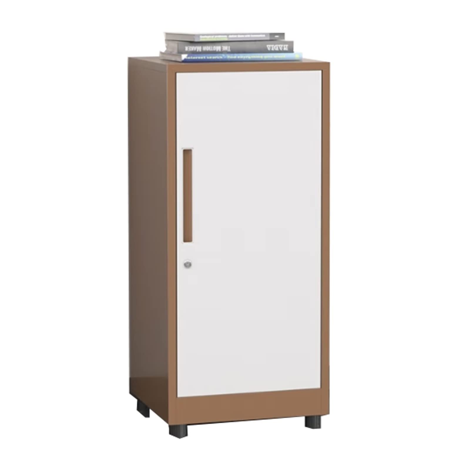 キャビネット 鍵付き スリム オフィス収納 ファイル収納 幅40cm 奥行39cm 高さ85cm スチール 1段 扉付き ファイルワゴン オフィスキャビネット 収納棚 書類整理 コンパクト 省スペース 事務所 ホームオフィス おしゃれ 北欧｜ハッピージョイフルマーケット
