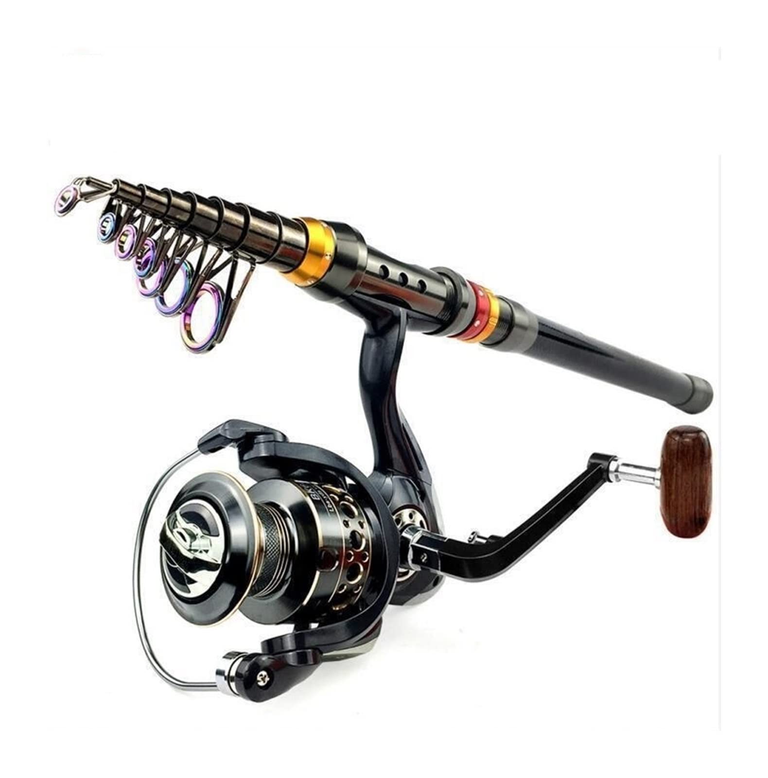 釣り竿 木管仕掛ける 伸縮式 炭素製 パウダーコンパクト極点 スピニングリール 13BB 投げ竿 持ちはこび助けになる 防波堤 未経験者 魚釣り具 1.8m-3.6m