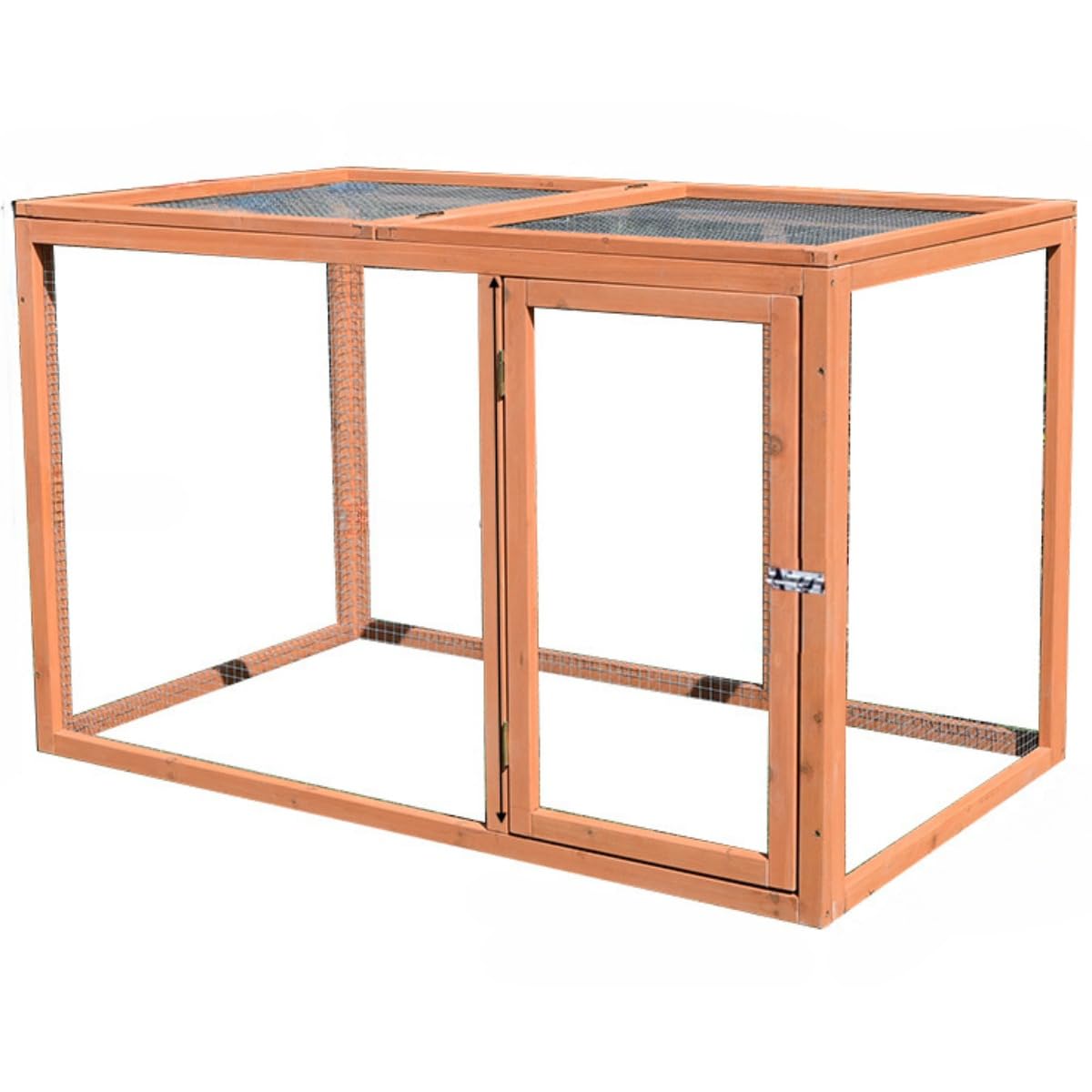鶏掘っ立て小屋 室外 鶏小屋 大型 伏せ籠 114.5cm×66cm×71.5珊 庭 家兎 鳩 小毛の荒物 繁殖伏せ籠 金網 牢固たる 扉付き添い人 通気性 精神的な統合式 家禽用 杉材 掘っ立て小屋 止まり木付き添い人 防御すること網