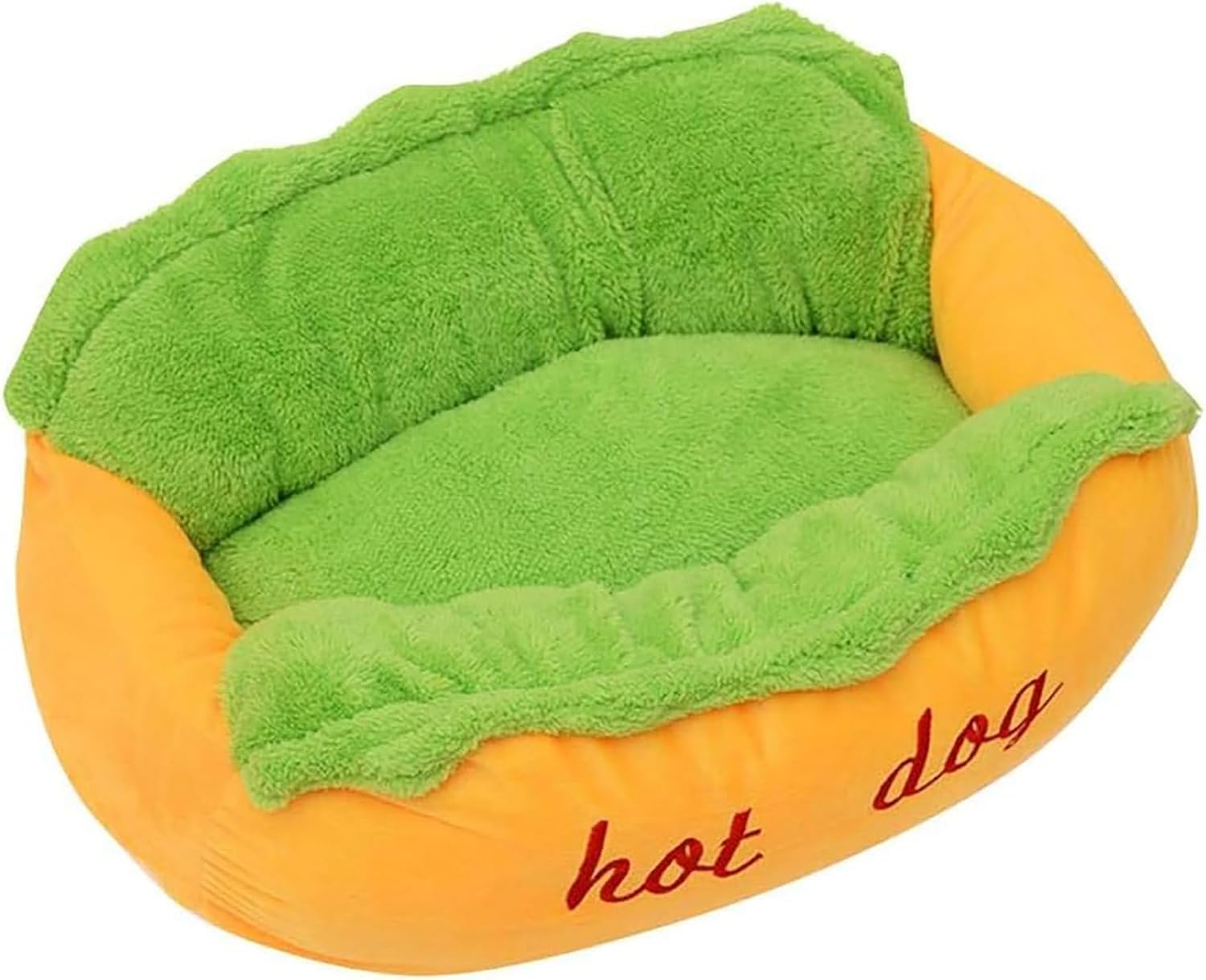 ペットベッド ホットドッグ マット クッション 犬用 猫用 ふわふわ あったか 柔らかい もこもこ ふんわり 可愛い ペット用品 室内用 (595023)｜ハッピージョイフルマーケット