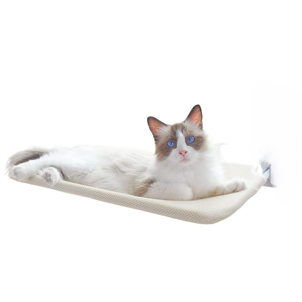 ペットベッド【正規販】猫用品 窓ハンモック 吸盤式 休憩 日光浴 遊ぶ オールシーズン対応 耐荷重約15 超大型サイズ 52&times;30 取り付けが簡単 安定した 両面で使用 洗濯可能 折畳み式 ストレス解消 (1)｜ハッピージョイフルマーケット