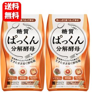【送料無料】ぱっくん分解酵母 120粒入×２箱セット！！ 【ポイント20倍】【数量限定】テレビでおなじみのダイエットサプリメント♪ ダイエット サプリメント サプリ 健康食品 ぱっくん ぱっくん分解 スベルティ SVELTY sveltyシリーズ TVで人気 TVCM キトサン