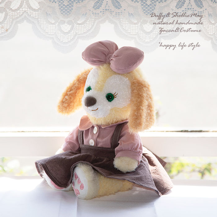 衝撃特価 ステラルー ジェラトーニ クッキーアン リーナベル兼用 パーカーコスチューム 小 黒 白 ピンク コスチューム 服 セット ぬいぐるみ別売  ぬいぐるみSサイズ用 洋服 トップス オリジナルデザイン ダッフィーグッズ