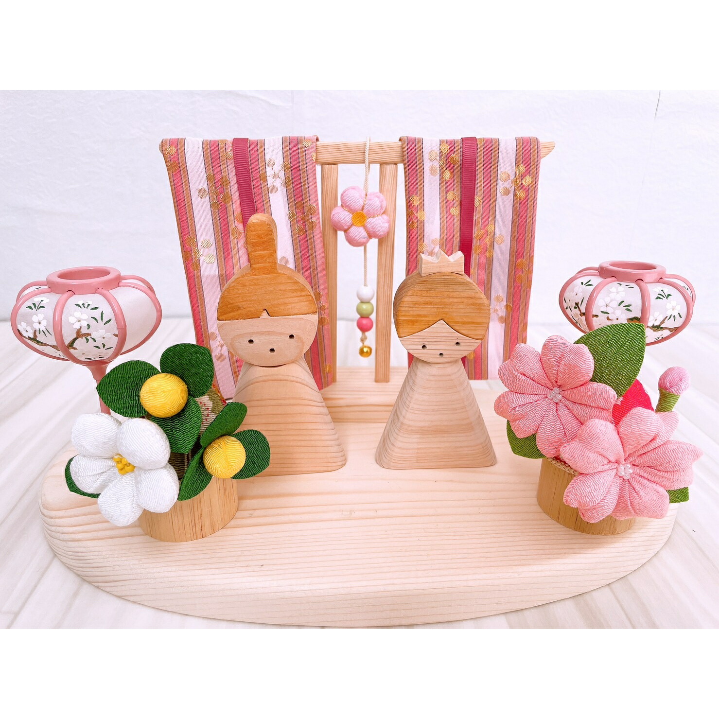 楽天市場】贈り物に♪屏風＆ぼんぼり付き 雛人形 ひな人形 ひな祭り