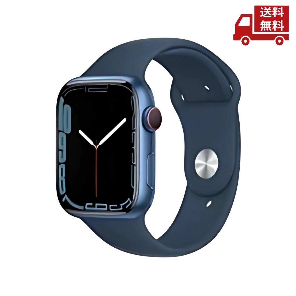 ☆ Apple アップル Watch Series7 45mm GPS+Cellularモデル MKJT3J/A ブルーアルミ スポーツバンド アビスブルー 4549995255478 送料無料 更に割引クーポン|ハッピーライフスタイルショップ