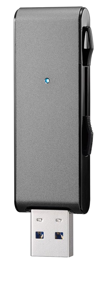 アイ・オー・データ USBメモリー 128GB ブラック|USB 3.1 Gen 1(USB 3.0)対応|超高速転送|2カラー・5容量から選べる|アルミボディ|日本メーカー U3-MAX2/128K｜ハッピーライフスタイルショップ