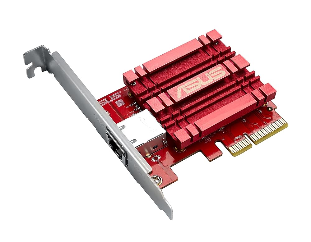 ASUS XG-C100C V2 10GBase-T PCI-E ネットワークアダプター 10/5/2.5/1Gbps 100Mbps RJ45ポート QOS内蔵