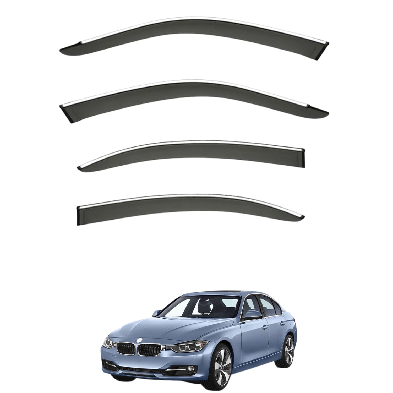 に適用 BMW 3シリーズ セダン F30 2011-2019 専用 ドアバイザー 車用レインガード 厳選アクリル製 防雨性 風切り音軽減 カスタムカーパーツ サイドバイザーセット 日よけ対策 通年使用 車外装備品 傷防止 簡単装着 視界を遮らない 結露除去 雨天走行|ハッピーラッキーショップ