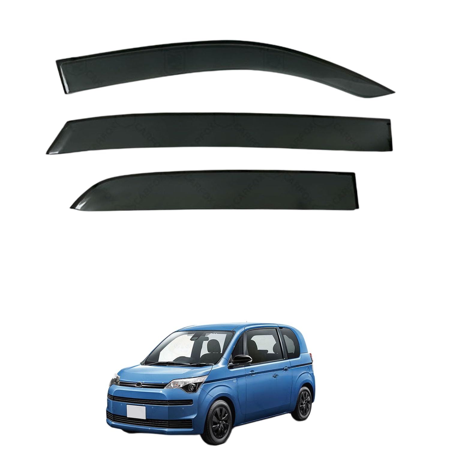 に適用 トヨタ スペイド【3個】 XP140 2012-2020 専用 ドアバイザー 車用レインガード 厳選アクリル製 防雨性 風切り音軽減 カスタムカーパーツ サイドバイザーセット 日よけ対策 通年使用 車外装備品 傷防止 簡単装着 視界を遮らない 結露除去 雨天走行｜ハッピーラッキーショップ