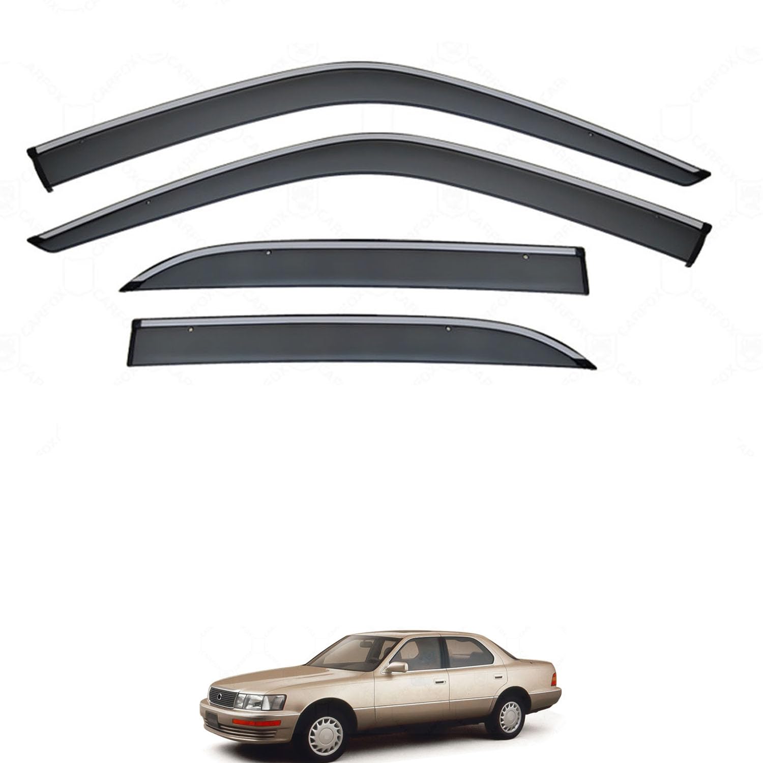 に適用 レクサス LS400 XF10 1989-1994 専用 ドアバイザー 車用レインガード 厳選アクリル製 防雨性 風切り音軽減 カスタムカーパーツ サイドバイザーセット 日よけ対策 通年使用 車外装備品 傷防止 簡単装着 視界を遮らない 結露除去 雨天走行|ハッピーラッキーショップ