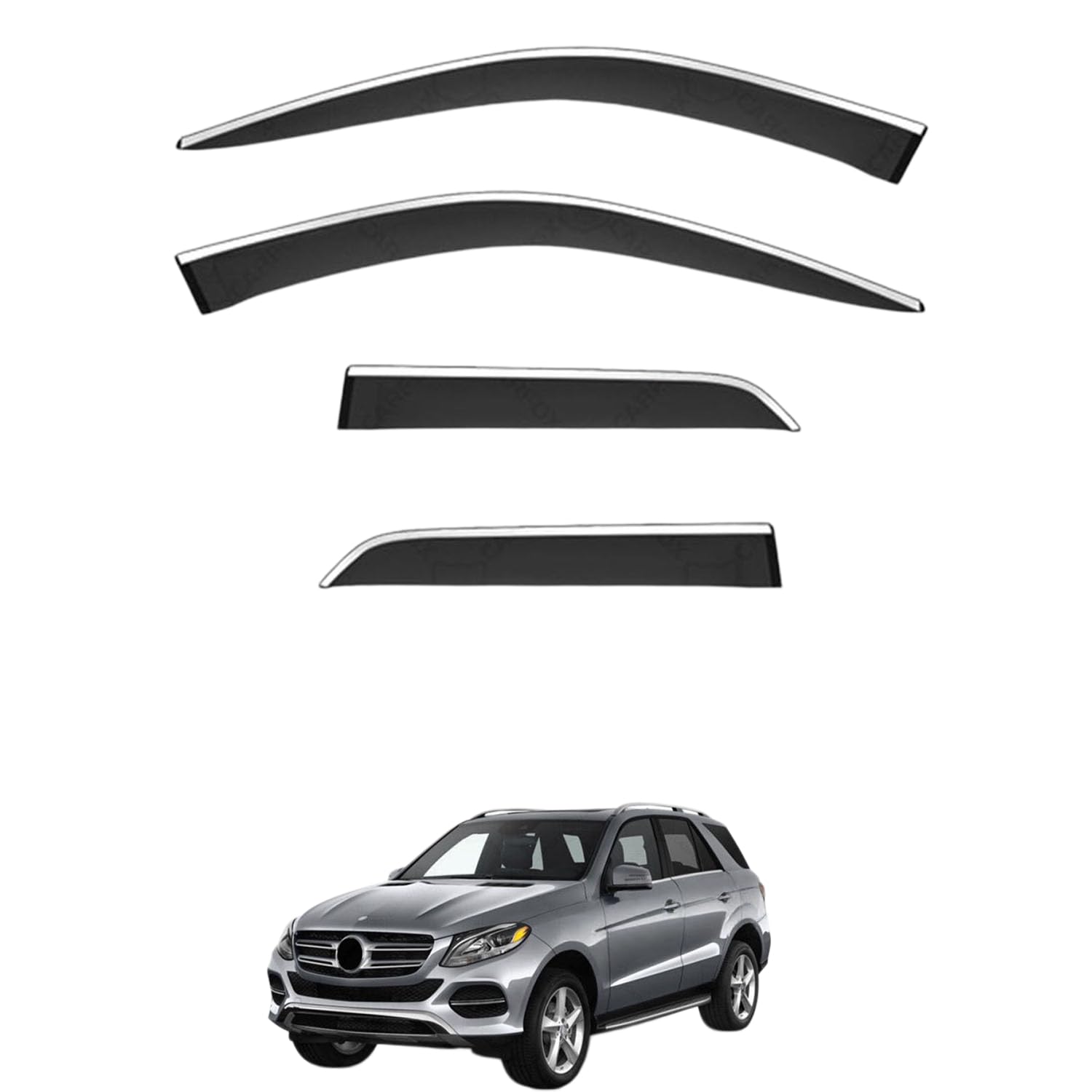 に適用 ベンツ GLE W166 2015-2019 専用 ドアバイザー 車用レインガード 厳選アクリル製 防雨性 風切り音軽減 カスタムカーパーツ サイドバイザーセット 日よけ対策 通年使用 車外装備品 傷防止 簡単装着 視界を遮らない 結露除去 雨天走行｜ハッピーラッキーショップ