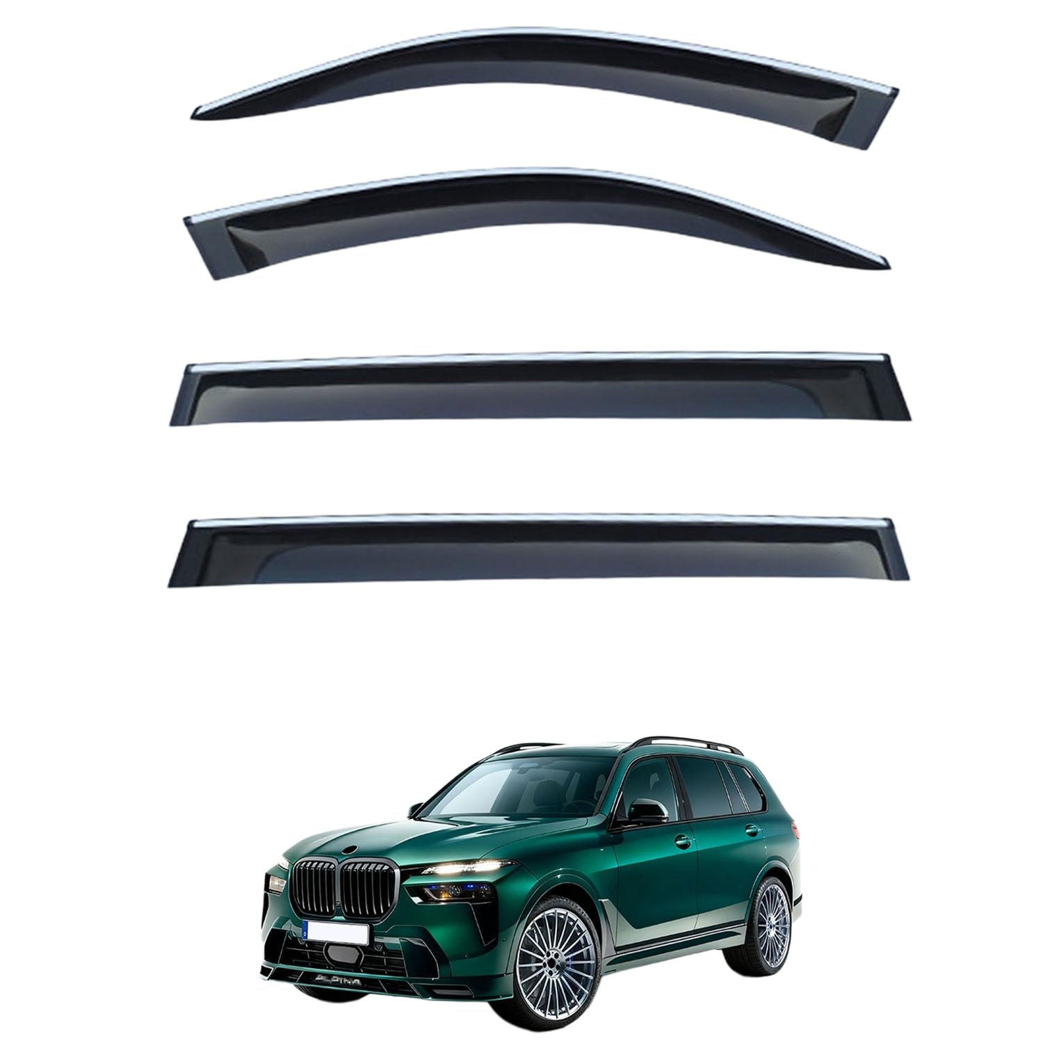 に適用 BMW アルピナ XB7 G07 2020+ 専用 ドアバイザー 車用レインガード 厳選アクリル製 防雨性 風切り音軽減 カスタムカーパーツ サイドバイザーセット 日よけ対策 通年使用 車外装備品 傷防止 簡単装着 視界を遮らない 結露除去 雨天走行|ハッピーラッキーショップ