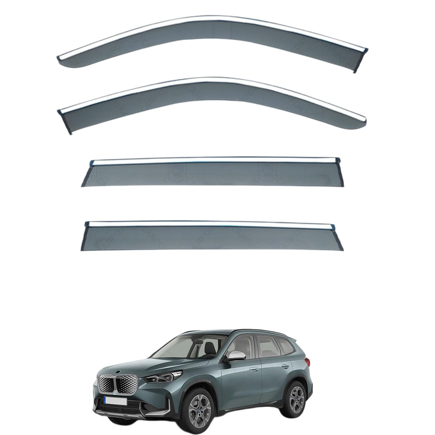 に適用 BMW iX1 U12 2023+ 専用 ドアバイザー 車用レインガード 厳選アクリル製 防雨性 風切り音軽減 カスタムカーパーツ サイドバイザーセット 日よけ対策 通年使用 車外装備品 傷防止 簡単装着 視界を遮らない 結露除去 雨天走行|ハッピーラッキーショップ