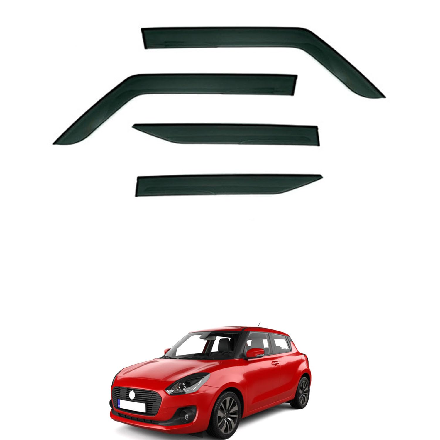 に適用 スズキ スイフト A2L 2017-2023 専用 ドアバイザー 車用レインガード 厳選アクリル製 防雨性 風切り音軽減 カスタムカーパーツ サイドバイザーセット 日よけ対策 通年使用 車外装備品 傷防止 簡単装着 視界を遮らない 結露除去 雨天走行|ハッピーラッキーショップ