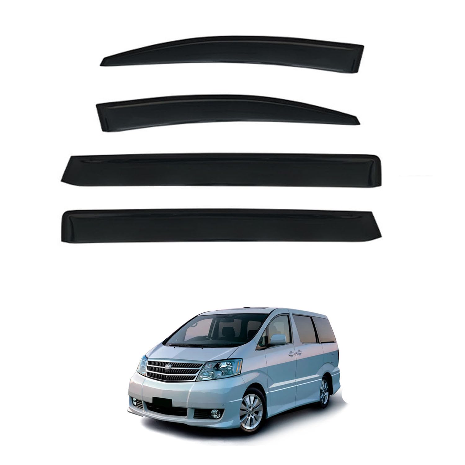 に適用 トヨタ アルファード AH10 2002-2007 専用 ドアバイザー 車用レインガード 厳選アクリル製 防雨性 風切り音軽減 カスタムカーパーツ サイドバイザーセット 日よけ対策 通年使用 車外装備品 傷防止 簡単装着 視界を遮らない 結露除去 雨天走行|ハッピーラッキーショップ
