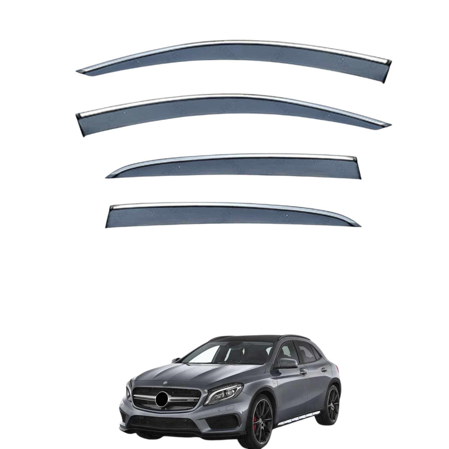 に適用 ベンツ GLA X156 2014-2019 専用 ドアバイザー 車用レインガード 厳選アクリル製 防雨性 風切り音軽減 カスタムカーパーツ サイドバイザーセット 日よけ対策 通年使用 車外装備品 傷防止 簡単装着 視界を遮らない 結露除去 雨天走行｜ハッピーラッキーショップ