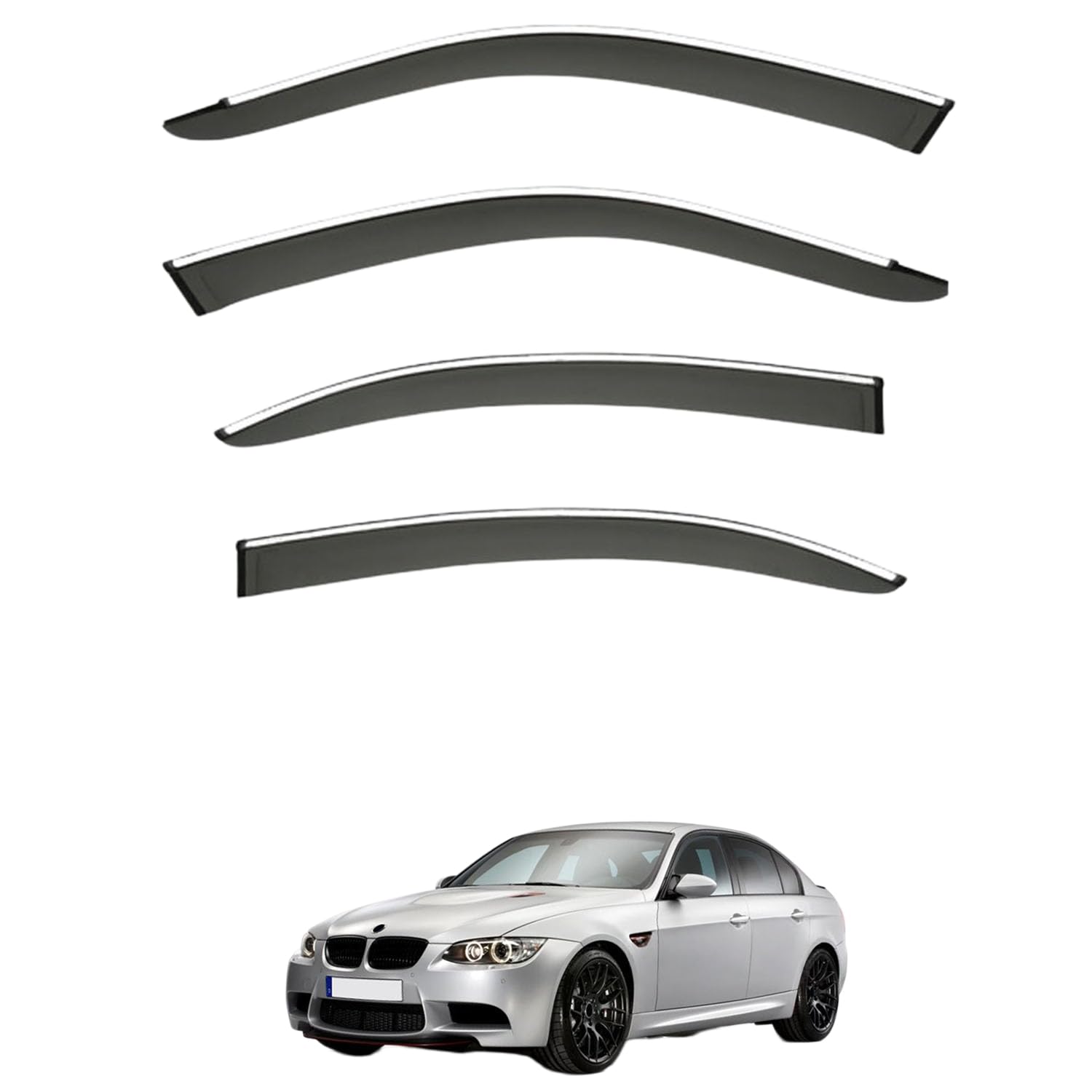 に適用 BMW M3 E90 2008-2013 専用 ドアバイザー 車用レインガード 厳選アクリル製 防雨性 風切り音軽減 カスタムカーパーツ サイドバイザーセット 日よけ対策 通年使用 車外装備品 傷防止 簡単装着 視界を遮らない 結露除去 雨天走行|ハッピーラッキーショップ