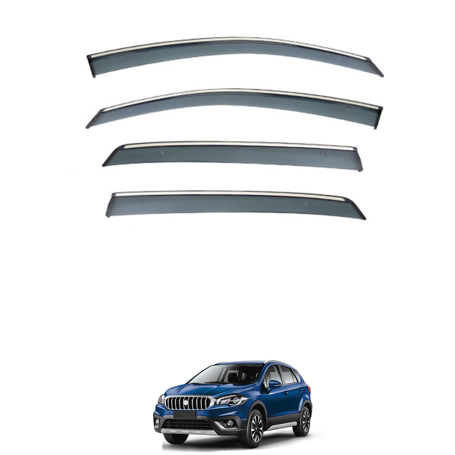 に適用 スズキ SX4 S-CROSS JY 2013-2020 専用 ドアバイザー 車用レインガード 厳選アクリル製 防雨性 風切り音軽減 カスタムカーパーツ サイドバイザーセット 日よけ対策 通年使用 車外装備品 傷防止 簡単装着 視界を遮らない 結露除去 雨天走行｜ハッピーラッキーショップ