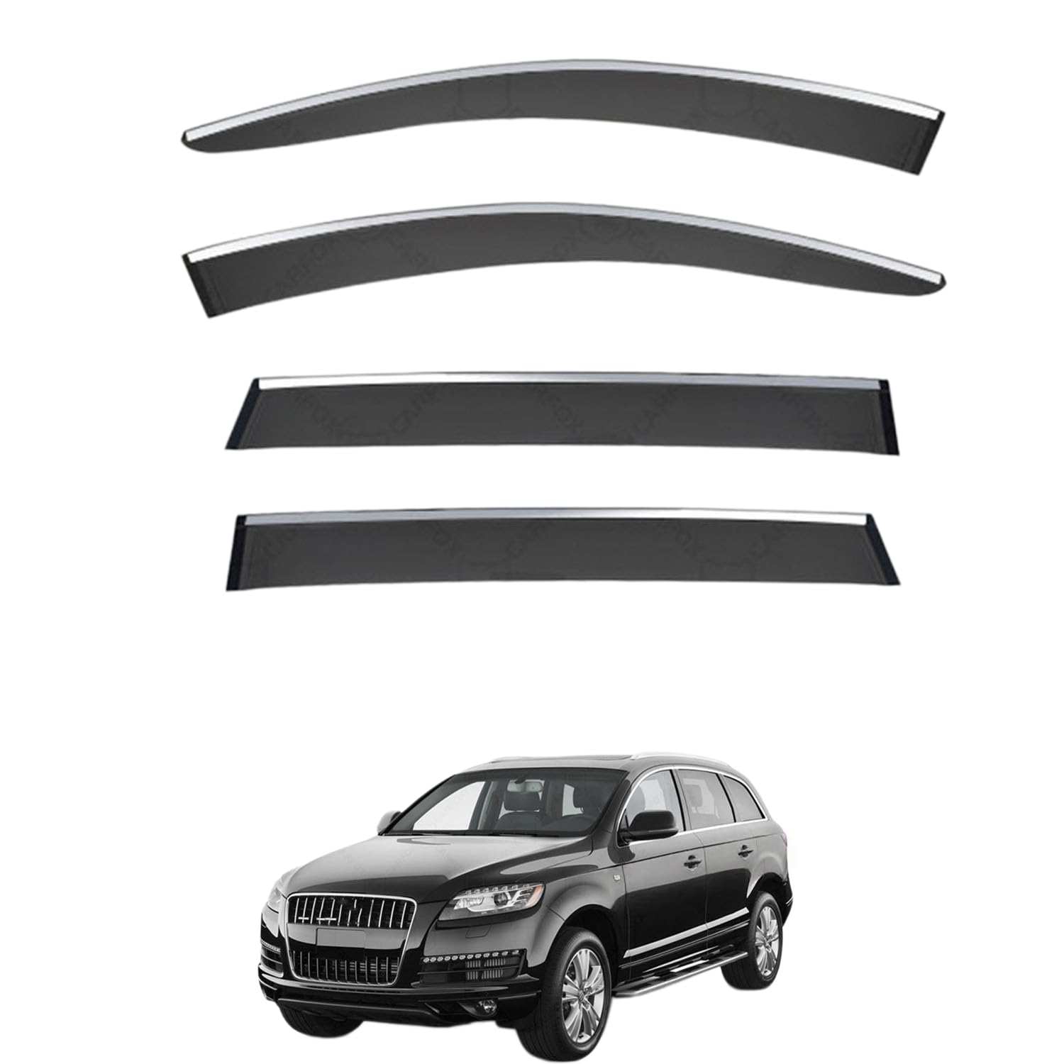 に適用 アウディ Q7 4L 2006-2015 専用 ドアバイザー 車用レインガード 厳選アクリル製 防雨性 風切り音軽減 カスタムカーパーツ サイドバイザーセット 日よけ対策 通年使用 車外装備品 傷防止 簡単装着 視界を遮らない 結露除去 雨天走行｜ハッピーラッキーショップ
