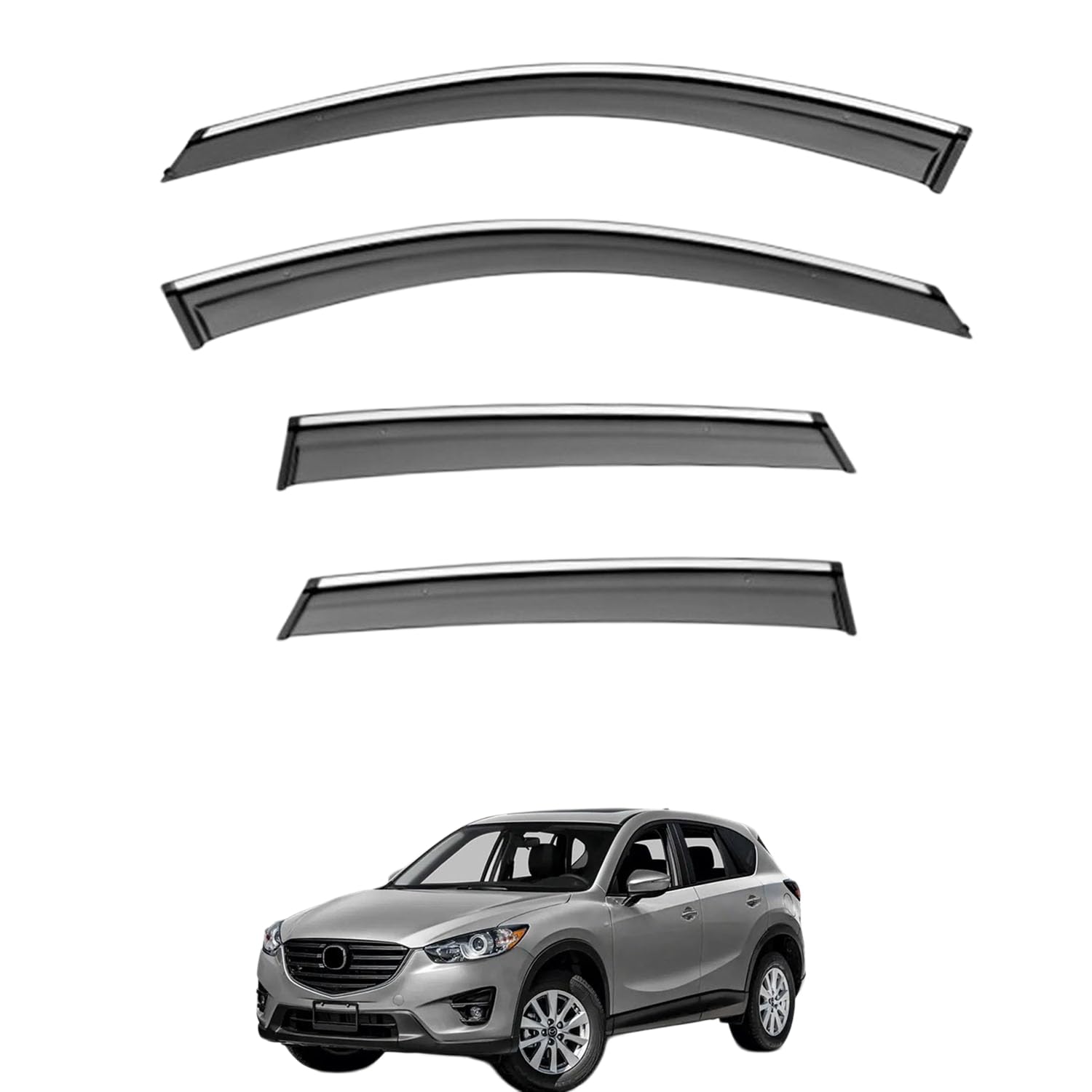 に適用 マツダ CX-5 KE 2012-2016 専用 ドアバイザー 車用レインガード 厳選アクリル製 防雨性 風切り音軽減 カスタムカーパーツ サイドバイザーセット 日よけ対策 通年使用 車外装備品 傷防止 簡単装着 視界を遮らない 結露除去 雨天走行|ハッピーラッキーショップ
